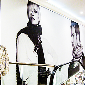 Mur d'images de mode en retail